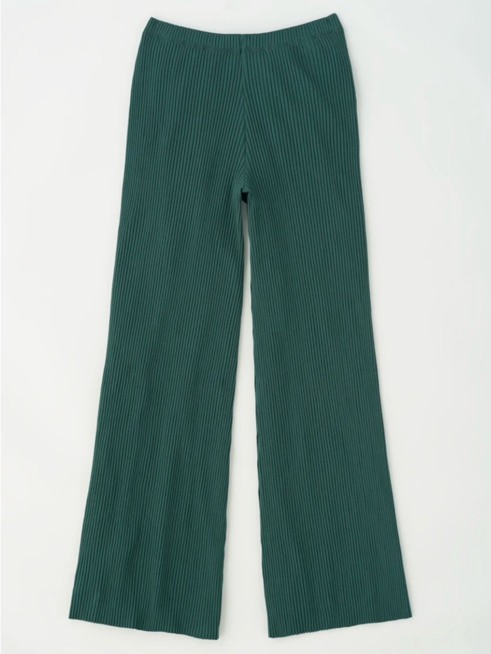 KOTN Ribbed Flare-Leg Pants - Green